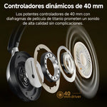 Qcy H3 Pro Anc Auriculares Bt 5.4 Conexión Dual 50db Hi-res Color Negro