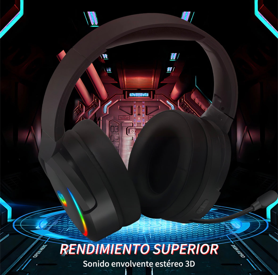 Audifonos Inalambricos Con Microfono Bluetooth De Ruido, color negro
