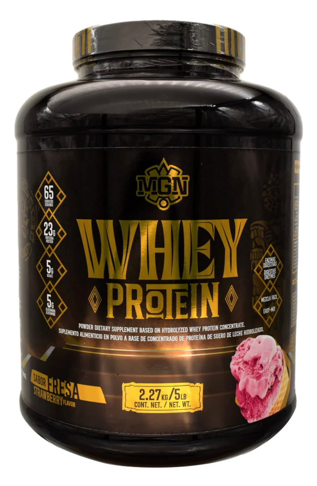 Whey Protein Sabor Fresa 5 Lb Mgn