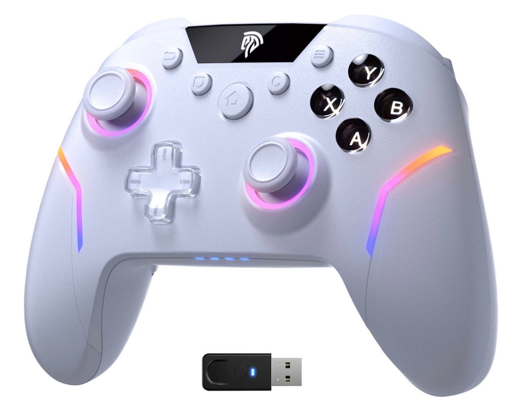 Easysmx X20 Mando PC Inalambrico con Hall Joystick Hall Trigger Botone Mecánico 1000mAh Batería Bluetooth Control Para PC Switch Móvil Joystick Con Giroscopio RGB Para Wuchang: Fallen Feathers