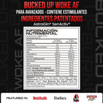 Woke Af Pre Workout Estimulante y Beta Alanina y Citrulina Sabor Sour Power