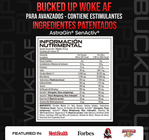 Woke Af Pre Workout Estimulante y Beta Alanina y Citrulina Sabor Sour Power