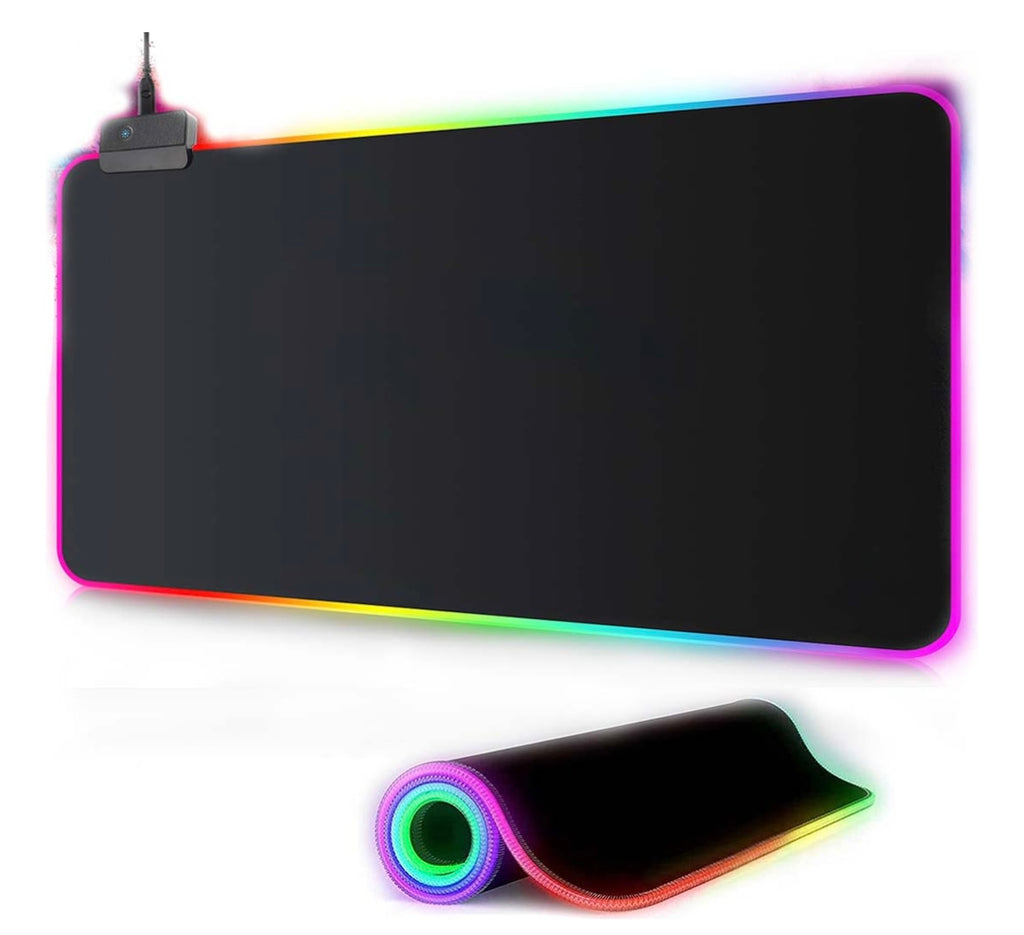 Alfombrilla De Ratón Rgb Gamer, Base De Goma Antideslizante