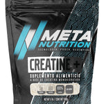 Creatina Monohidratada 500 G Meta Nutrition 100 porciones En Polvo De Alta Pureza Sin Sabor