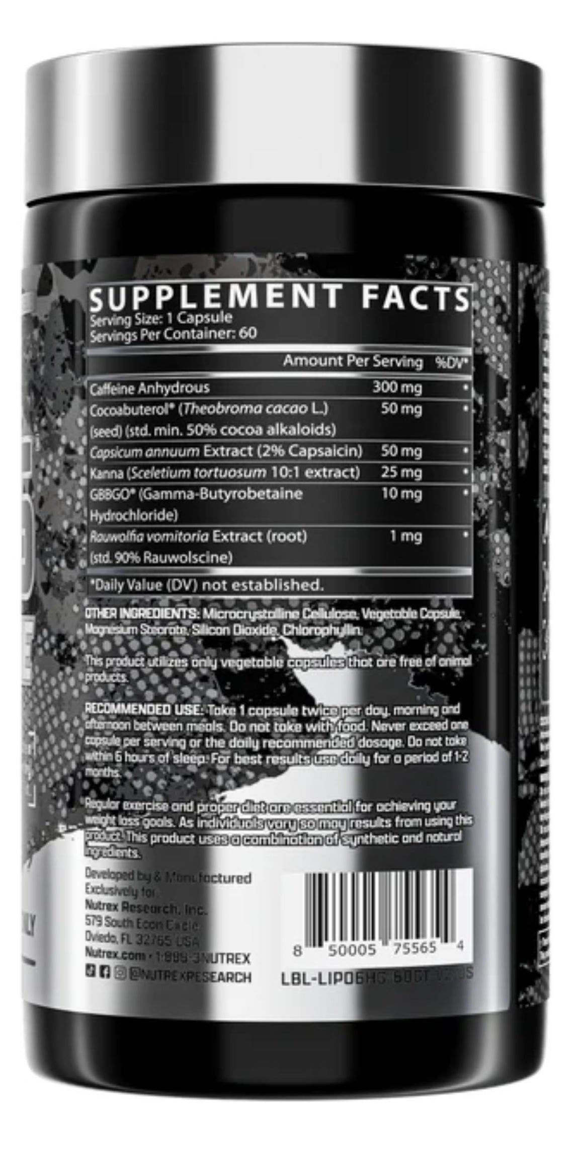 Nutrex Research Lipo 6 Hardcore 60 Capsulas