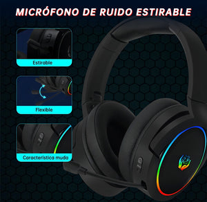 Audifonos Inalambricos Con Microfono Bluetooth De Ruido, color negro