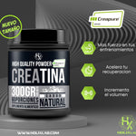 Holix Lab Creatina Monohidratada 300gr 60 Serv. Creapure Sabor Natural