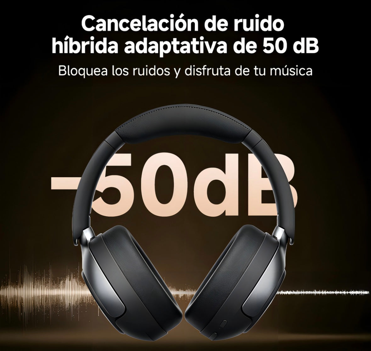 Qcy H3 Pro Anc Auriculares Bt 5.4 Conexión Dual 50db Hi-res Color Negro