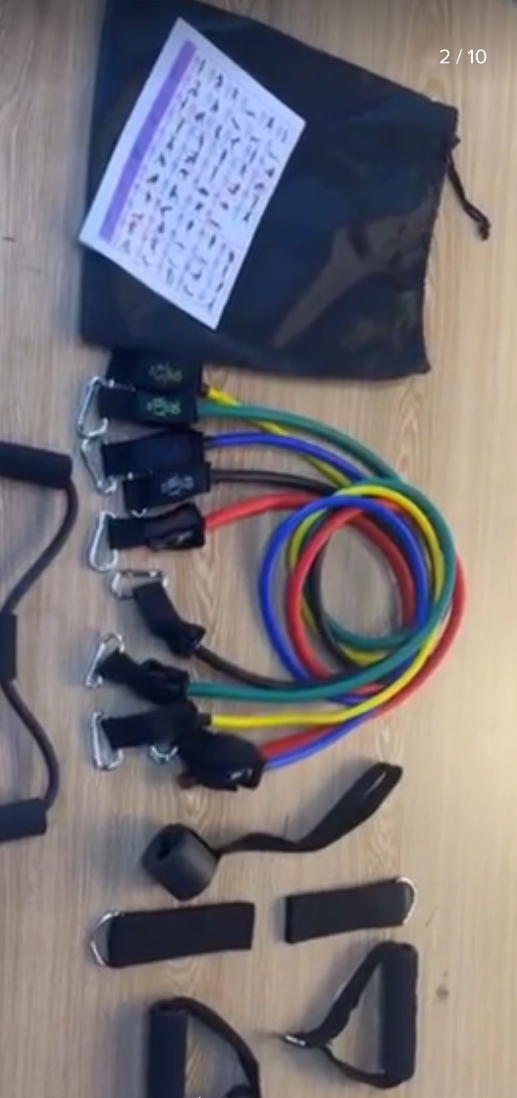 150lbs Kit De Bandas De Resistencia Ligas Para Ejercicio 12pzs Ejercicios En Casa Bigview TPE-R150