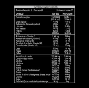Elemental Performance, Pre-workout - Beta-alanina, L-Arginina, guaraná | 30 Porciones De 10g C/u | 300g Sabor Ponche de frutas