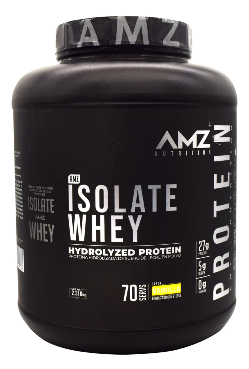Amz Proteina Isolate Whey 5lbs / 2.640kg / 70 Porciones Sabor Vainilla