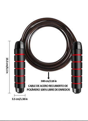Soga Para Saltar Ajustable Oem Velocidad Con Rodamientos Ajustable Color Rojo