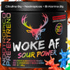 Woke Af Pre Workout Estimulante y Beta Alanina y Citrulina Sabor Sour Power