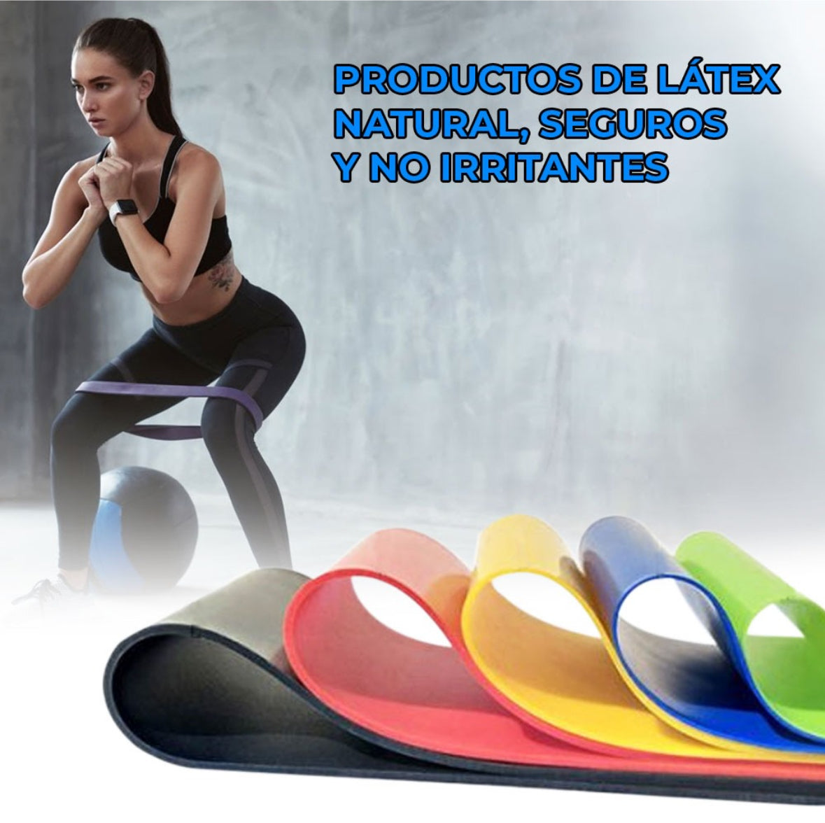 Kit De 5 Bandas Ligas De Resistencia Piernas Ejercicio Yoga Ele-Gate