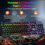 KUIIYER Teclado Mecánico Para Juegos, E310 Teclado Gamer con Cable, Retroiluminación LED RGB, Ideal para Juego y Trabajo para PC Windows 7, 8, 10 o Mac OS (negro)