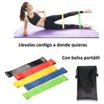 Kit De 5 Bandas Ligas De Resistencia Piernas Ejercicio Yoga Ele-Gate