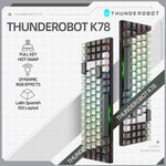 Español Teclado Mecánico Gamer Wired Thunderobot K78 Rgb, Red Switch