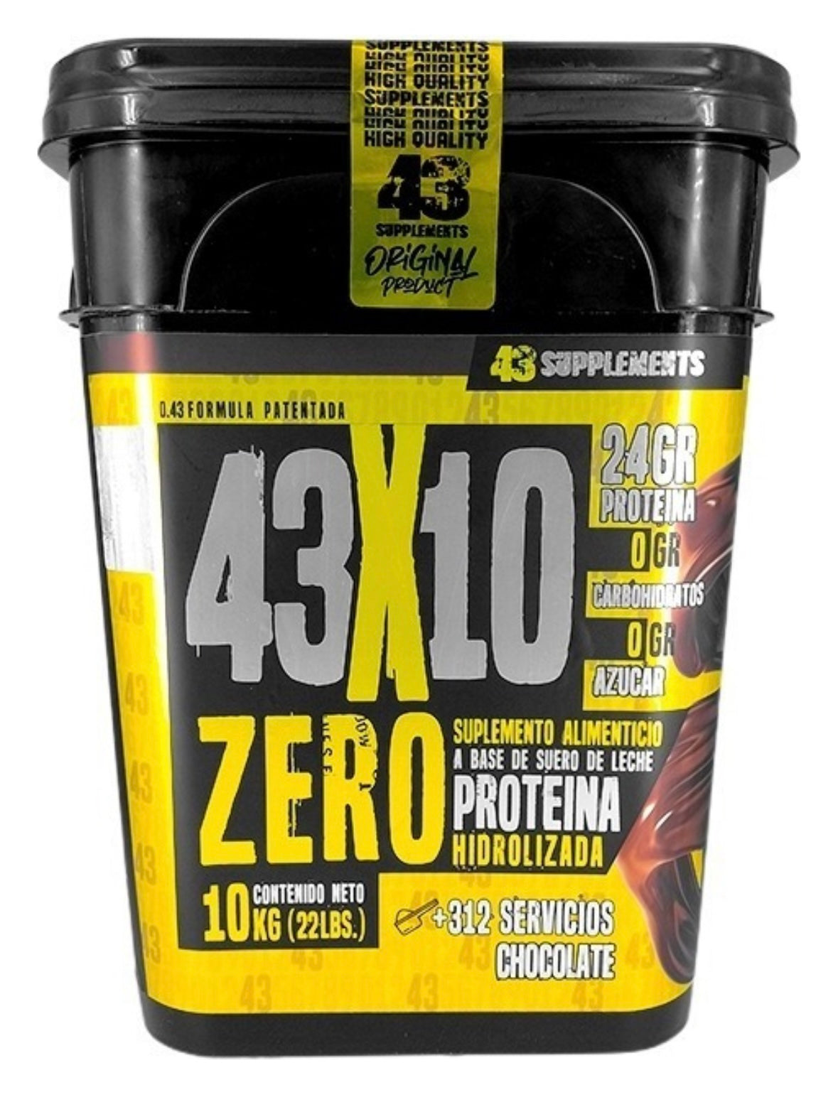 Suplemento en polvo 43 Supplements Proteína sabor chocolate x 10kg