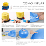 Pelota Fitness De Yoga Acondicionamiento 65 Cm Con Bomba Pelota de Ejercicio para Fitness, Ejercicio en Casa, Yoga, Pilates, etc. Adecuada para Hombres y Mujeres Color Azul Yuhuangcheng