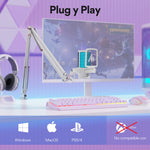 Maono Micrófono Gamer Rgb Condensador Usb Para Pc,dgm20s Color Blanco