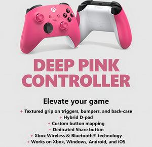 Controlador Xbox Series Deep Pink para Windows Android iOS, color rosa