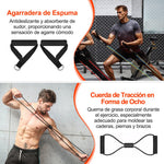 150lbs Kit De Bandas De Resistencia Ligas Para Ejercicio 12pzs Ejercicios En Casa Bigview TPE-R150