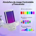 Maono Micrófono Gamer Rgb Condensador Usb Para Pc,dgm20s Color Blanco