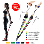 150lbs Kit De Bandas De Resistencia Ligas Para Ejercicio 12pzs Ejercicios En Casa Bigview TPE-R150