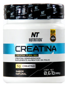 Creatina Monohidratada Premium 300g Nt Nutrition 60 Servs Sabor Sin sabor