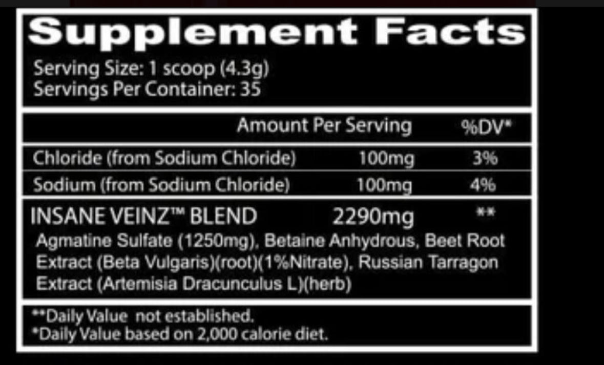 Insane Labz Suplemento Para Pre Entreno 35 Servicios