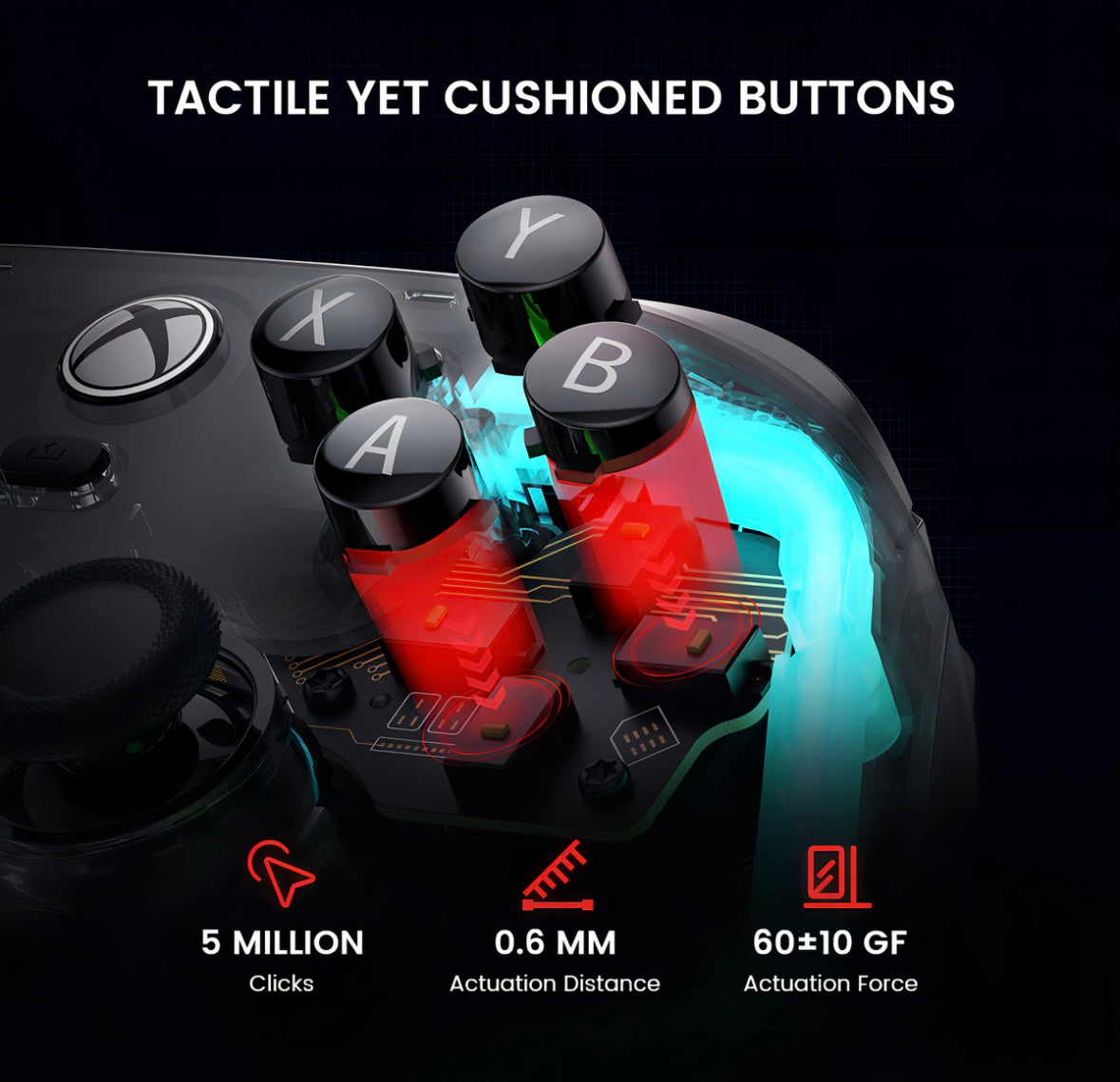 GameSir Kaleid Mando con cable y efecto Hall Compatible con Xbox X|S