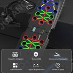 Push Up Board Ejercicio en Casa, Tablero para Lagartijas Portátil Antideslizante Multifuncional Fitness, Soporte 30 en 1 con Conteo de Tiempo Automático,con Ligas de Resistencia.para Fitness