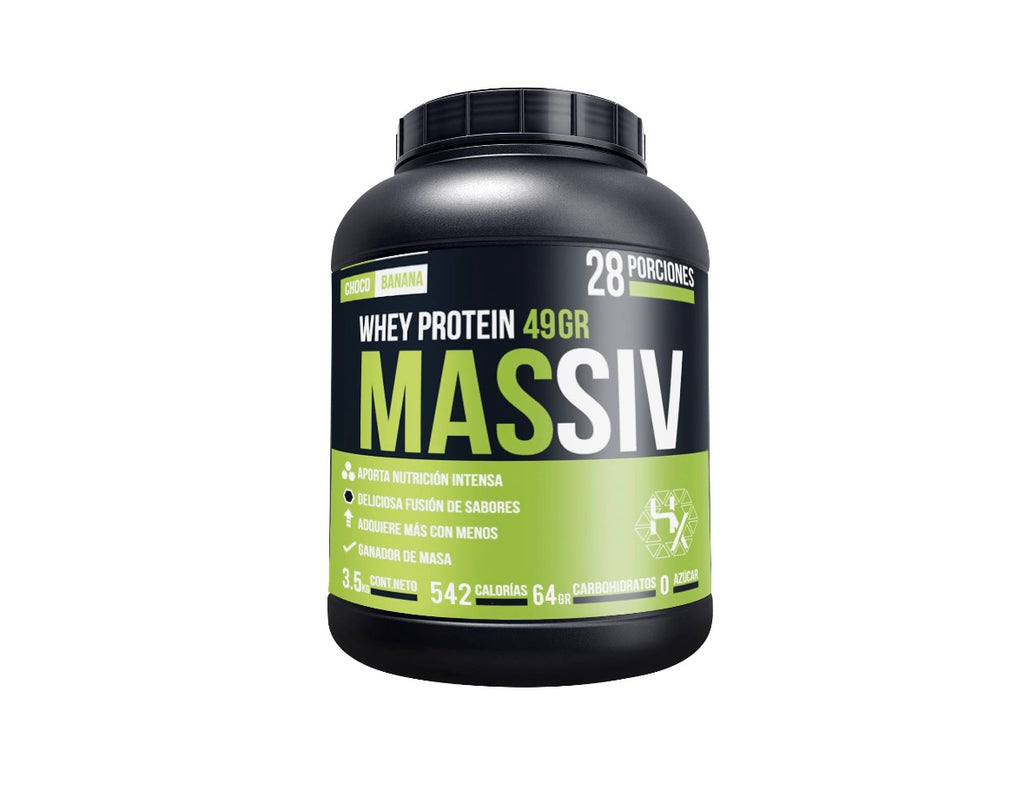 Massiv Proteina Whey 3.5 Kg Holix Lab 28 Serv Sabor Chocobanana