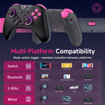 Easysmx X05 Control Bluetooth Inalambrico Gamepad Para Nintendo Switch Pc Android iPhone Móvil,hall Joystick Y Hall Trigger,mando Con 5 Niveles De Vibración Ajustable, Función Turbo