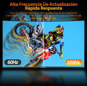 Monitor Gamer Crua CR240QA Curb con pantalla de 24.5" 120Hz y resolución Full HD HDMI VGA LED Negro
