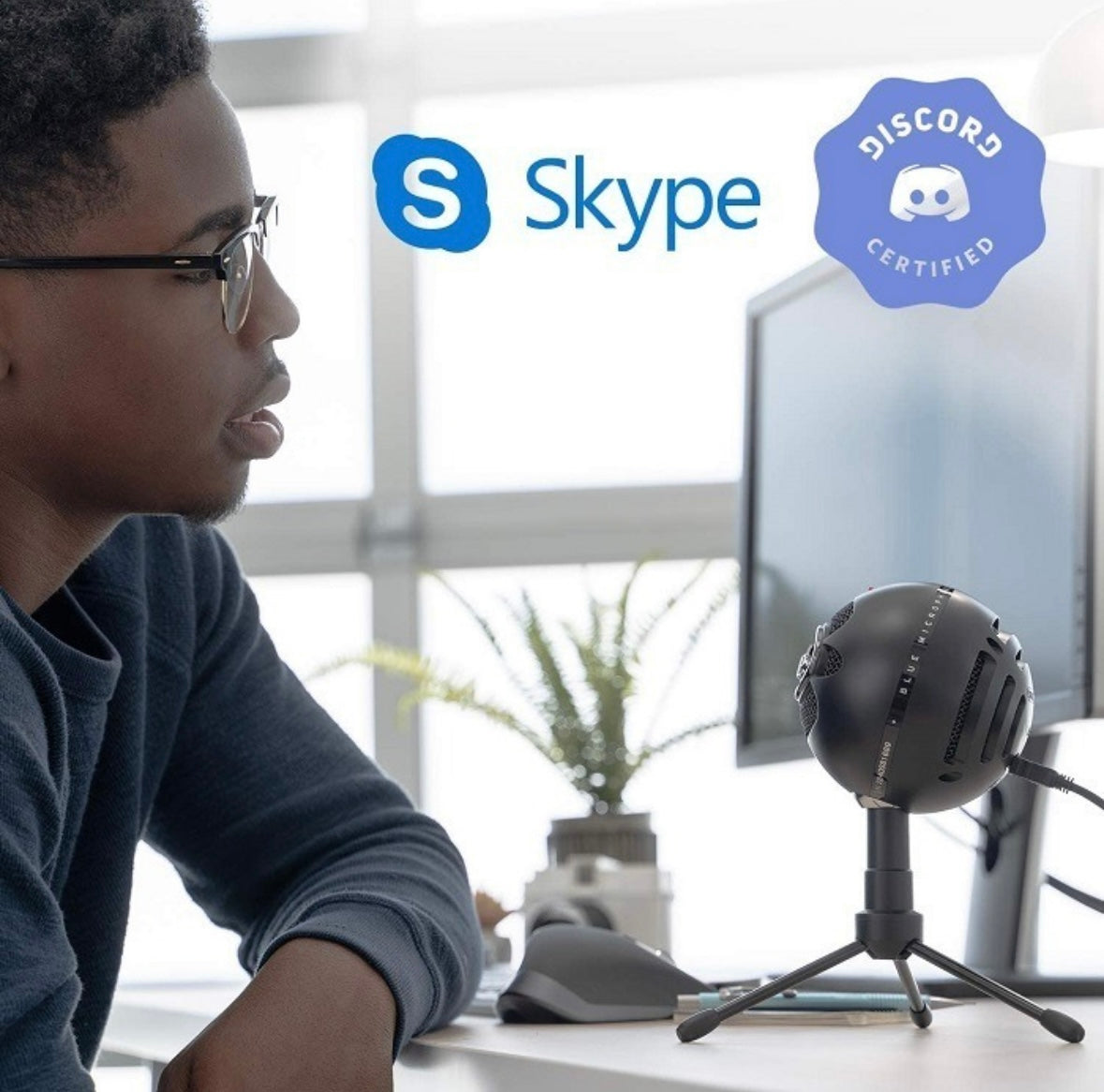 Micrófono Blue Snowball Ice Condensador Cardioide Negro