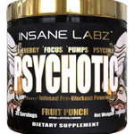 Pre Entreno Insane Labz Psychotic Gold 35 Servicios Sabor Fruit Punch