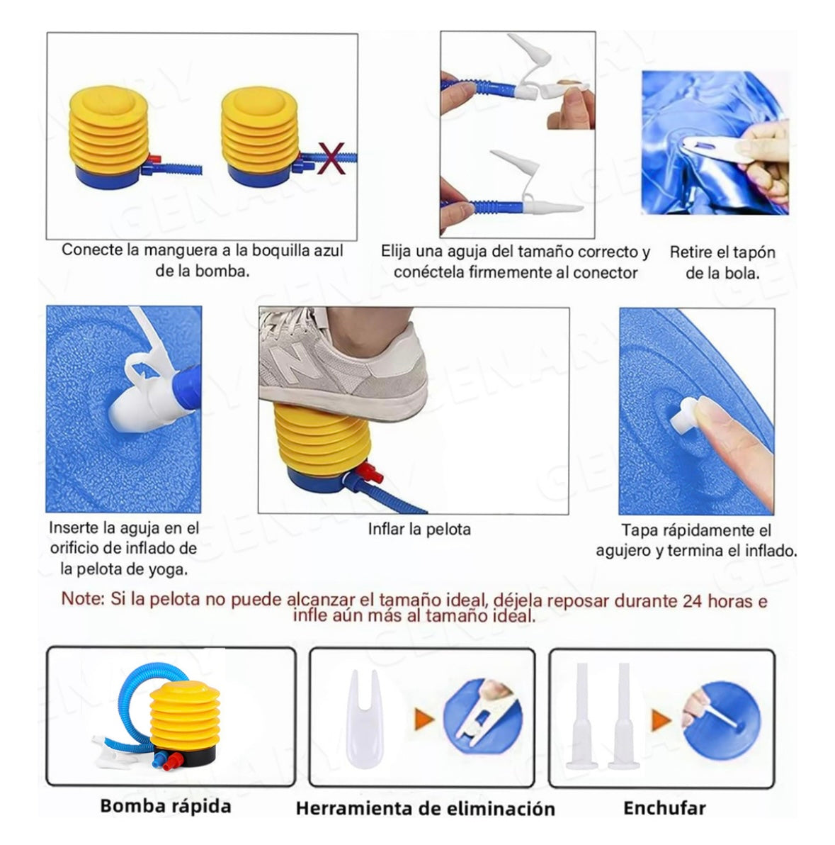 Pelota Fitness De Yoga Acondicionamiento 65 Cm Con Bomba Pelota de Ejercicio para Fitness, Ejercicio en Casa, Yoga, Pilates, etc. Adecuada para Hombres y Mujeres Color Azul Yuhuangcheng