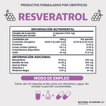 Resveratrol 100% Vegano de alto contenido en Polifenoles | Pimienta Negra Para Mejor Absorción, Vitamina C, Semilla De Uva Y Acai Beyond Vitamins Antioxidante | Vitaminas Mujer / Hombre - 60 Capsulas