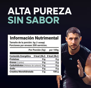 Valara Creatina Monohidratada 1 Kg Maxima Pureza 200 Porciones - Suplemento Deportivo En Polvo Sin Azúcar Sin Sabor Con Scoop Dosificador