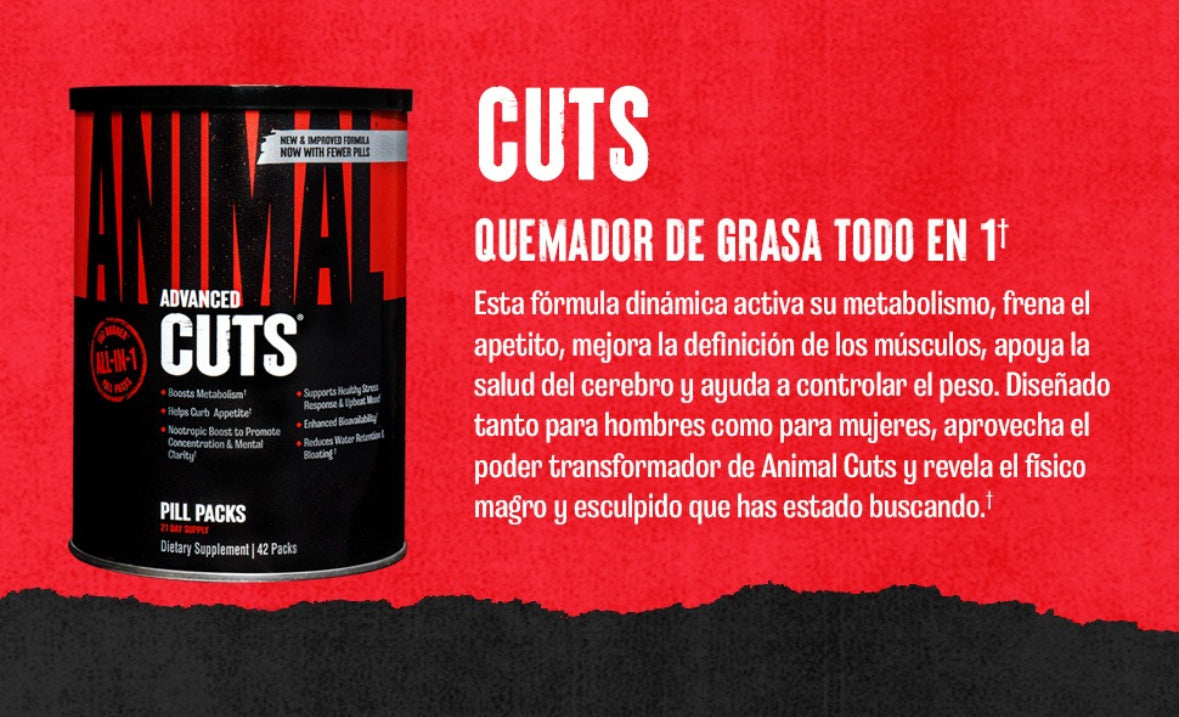 Animal Cuts Universal Nutrition 42 paquetes