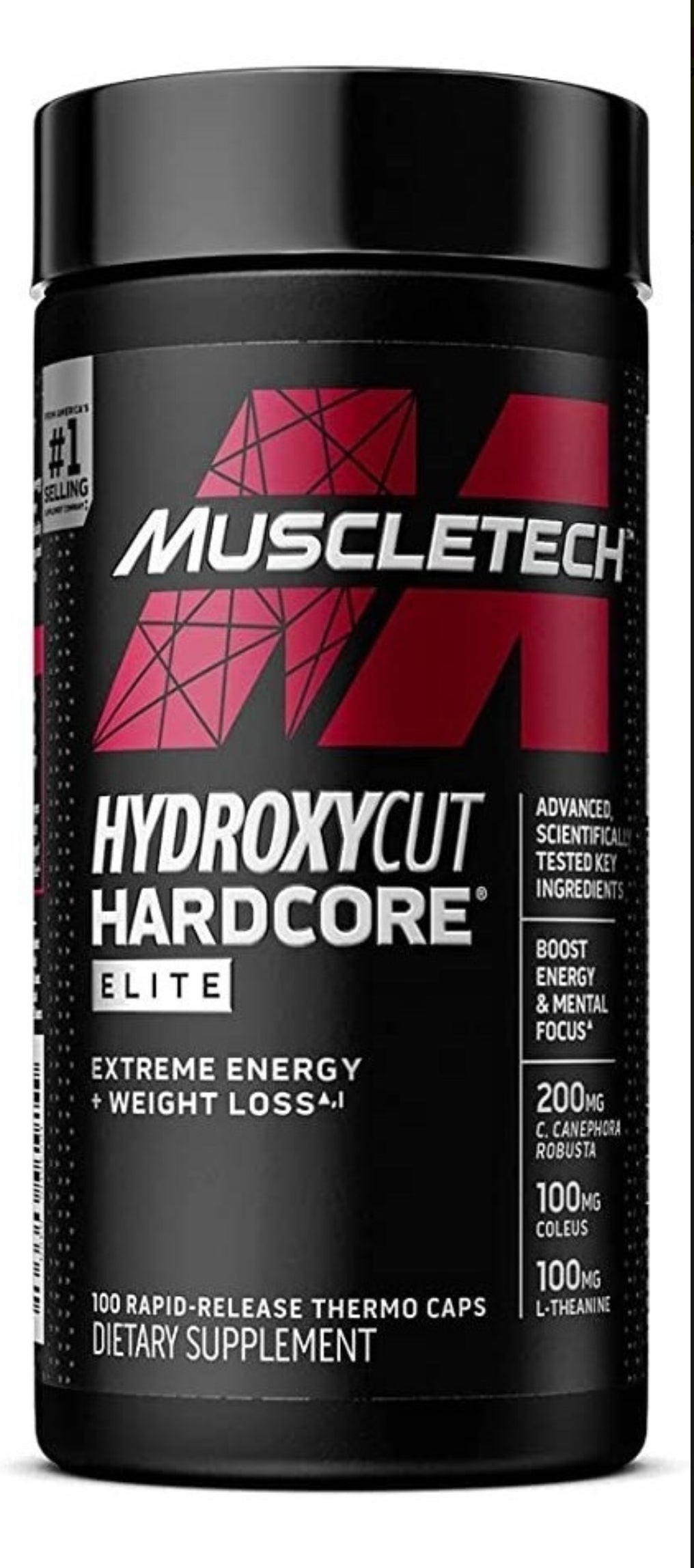 Suplemento en 100 capsulas MuscleTech HARDCORE ELITE Quemador