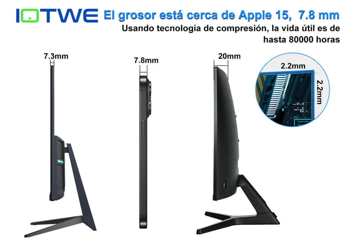 Monitor Gamer Iotwe H24t09p Full Hd 22’’ Ips 100 Hz Hdmi 2.0 Vga Negro Altavoces Integrados De 6w Freesync Hdr