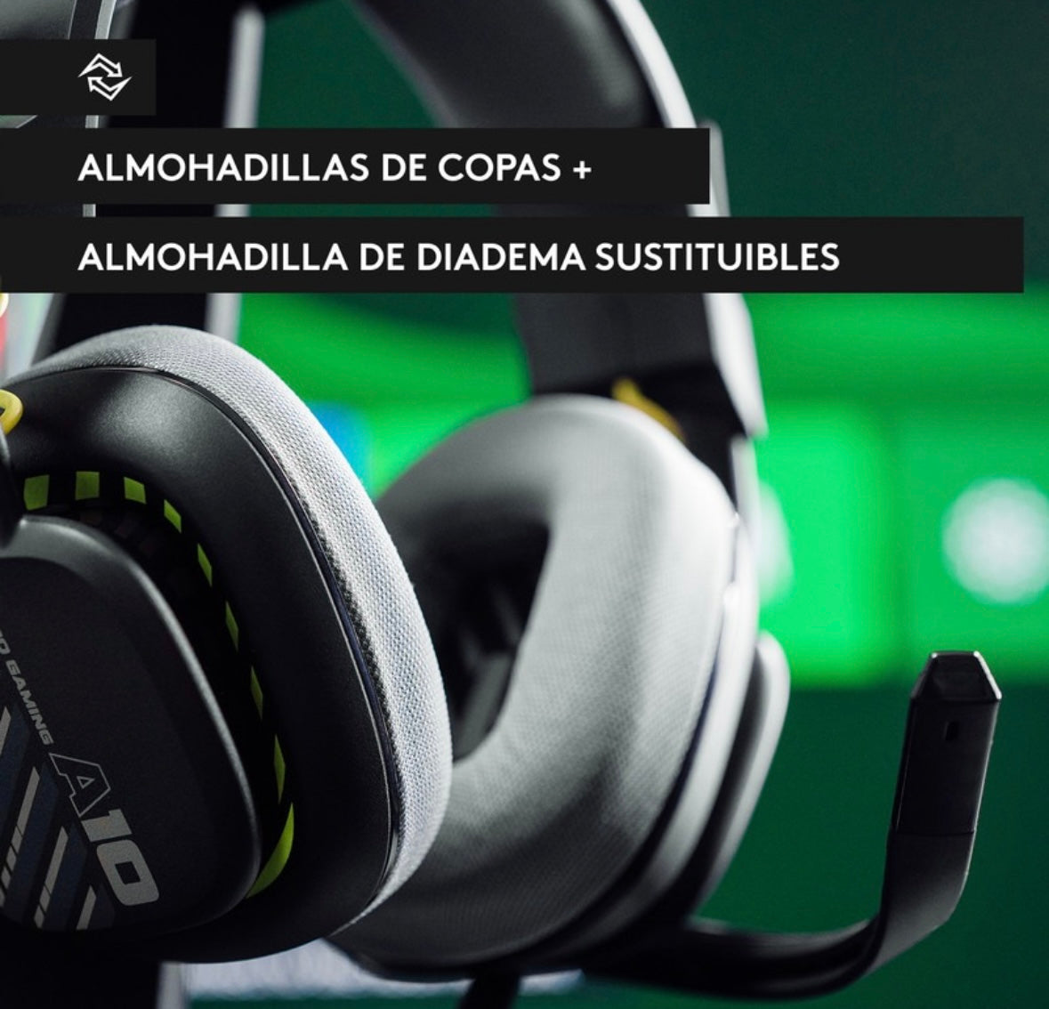 Headset Gaming Logitech Astro A10 Alámbrico para PlayStation Negro