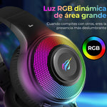 Auriculares Havit H2042d negros para PS4 PS5 Xbox PC 3,5 mm/USB color negro luz RGB
