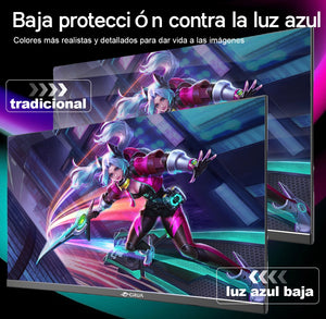 Monitor Gamer Crua CR240QA Curb con pantalla de 24.5" 120Hz y resolución Full HD HDMI VGA LED Negro