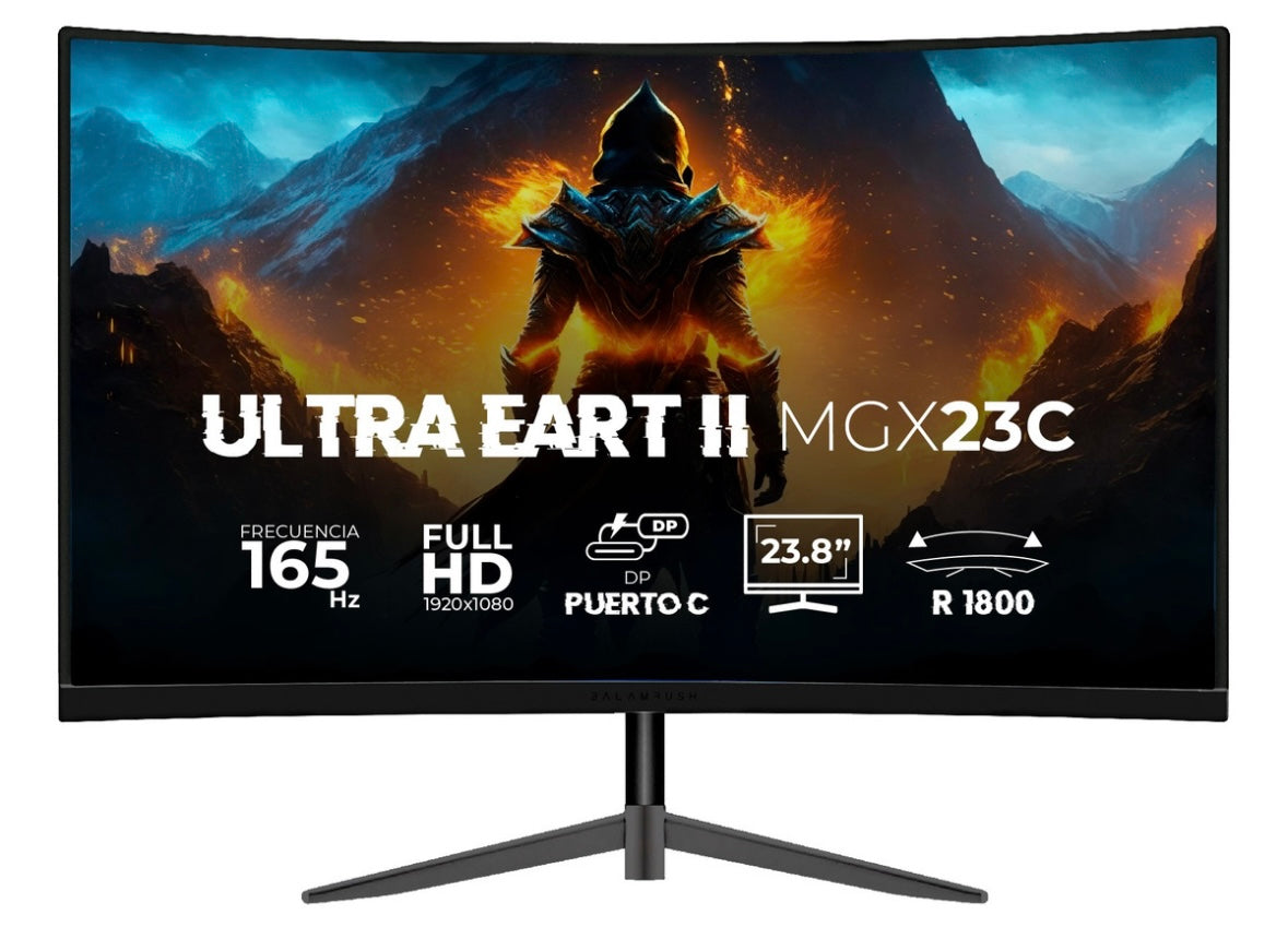 Monitor Gamer Curvo Balam Rush 23.8 Pulgada Mgx23c 165hz 1ms Color Negro