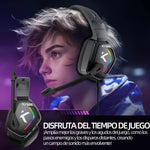 Audífonos Gamer Krios K12 Diadema Con Microfono Led Rgb Para Xbox Pc Ps4 Color Negro