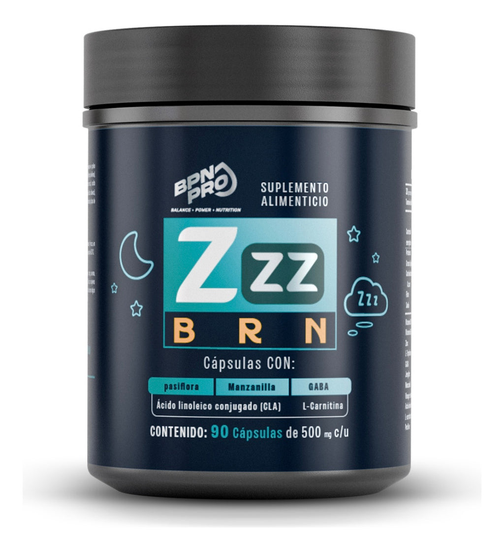 ZZZ BRN BPN PRO – Quemador de Grasa Nocturno con CLA, Carnitina, GABA, Magnesio y Manzanilla – Apoya la Relajación y Sueño Reparador 90 Cápsulas