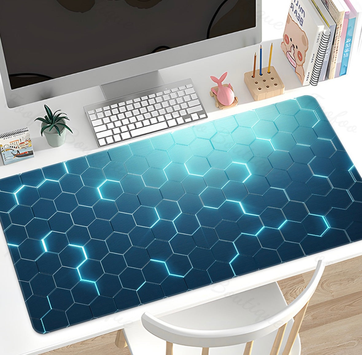 Mouse Pad Gamer Profesional Alfombrilla De Ratón 80x30 Cm Azul Acero